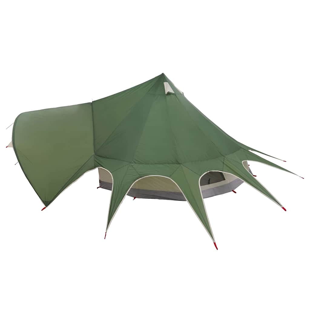 vidaXL Teepee Tent met dak Groen en Grijs 600 x 600 x 347 cm