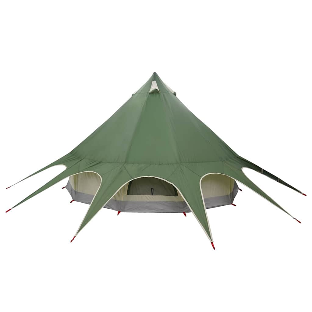 vidaXL Teepee Tent met dak Groen en Grijs 600 x 600 x 347 cm
