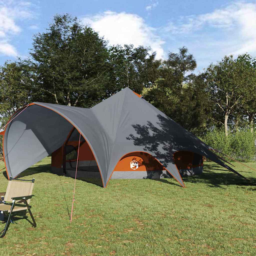 vidaXL Teepee Tent met dak Groen en Grijs 600 x 600 x 347 cm