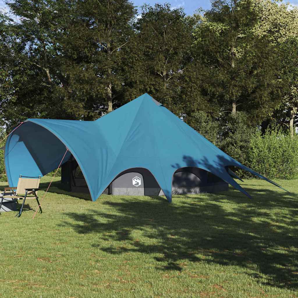 vidaXL Teepee Tent met dak Groen en Grijs 600 x 600 x 347 cm