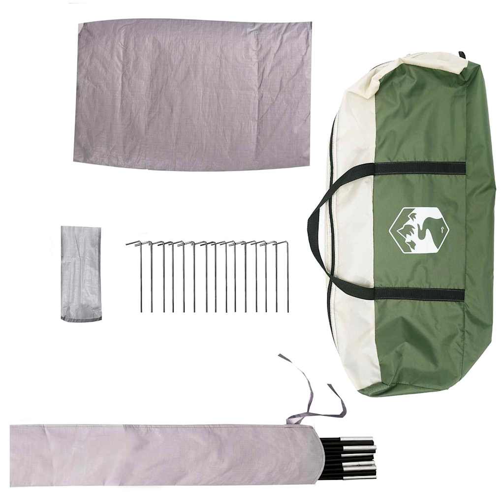 vidaXL Koepeltent met dak met opslag Groen 505 x 450 x 248 cm