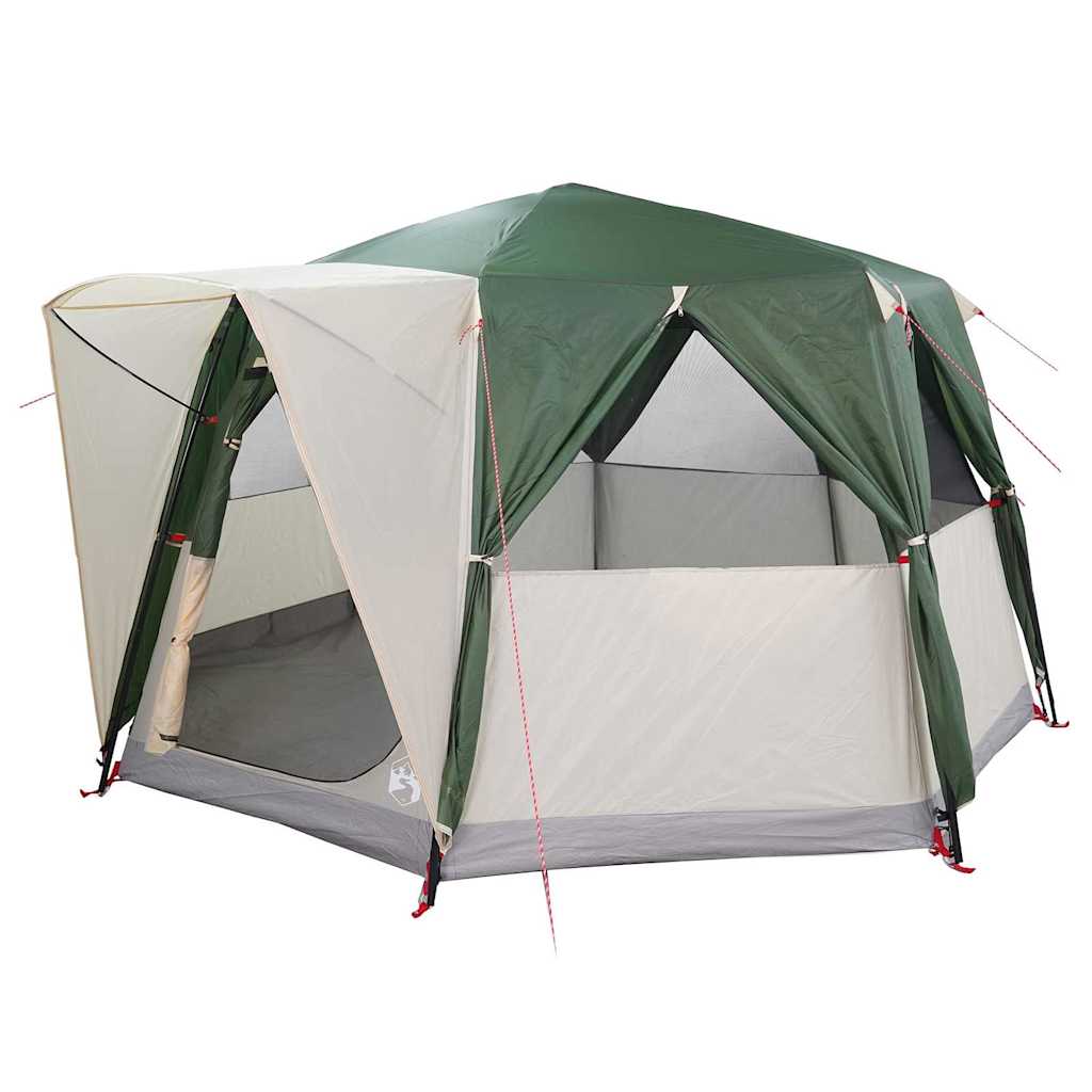 vidaXL Huisje Tent met dak met opslag Groen 425 x 396 x 222 cm