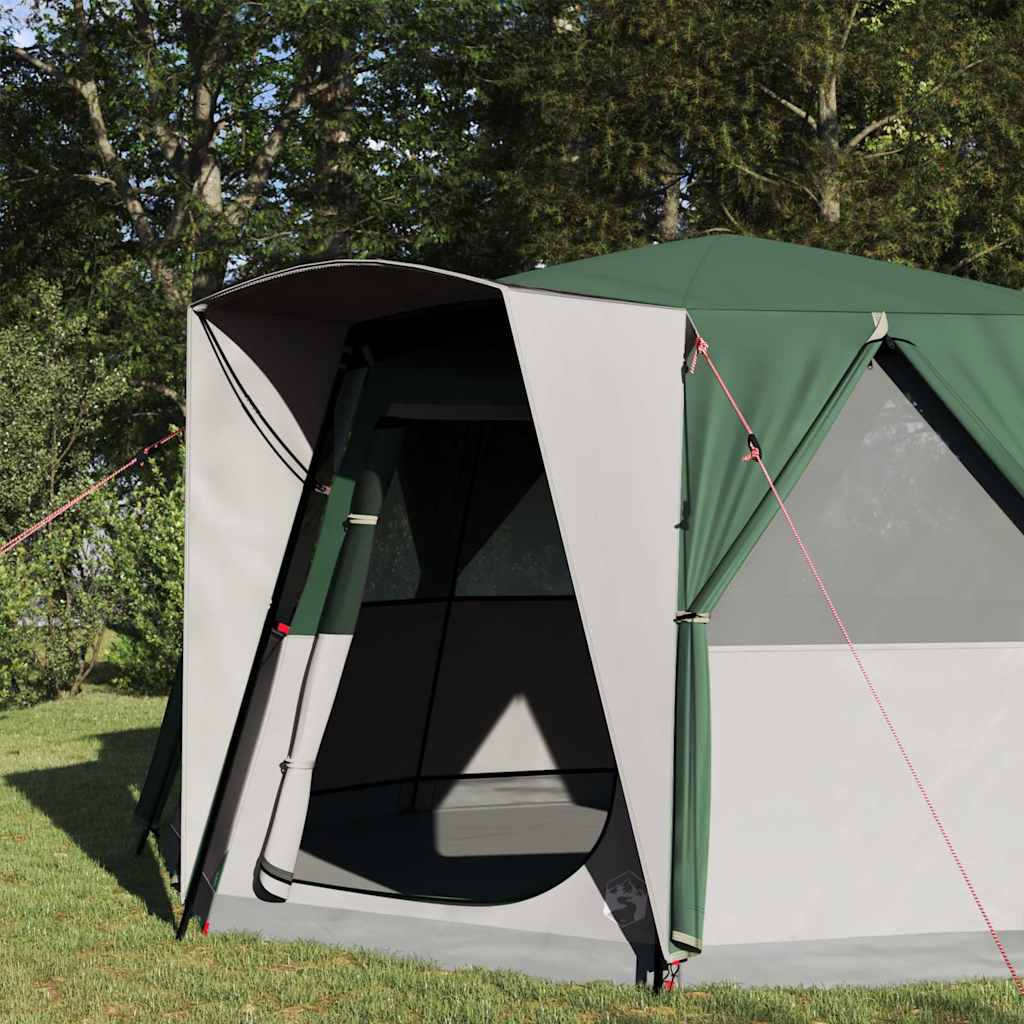 vidaXL Huisje Tent met dak met opslag Groen 425 x 396 x 222 cm