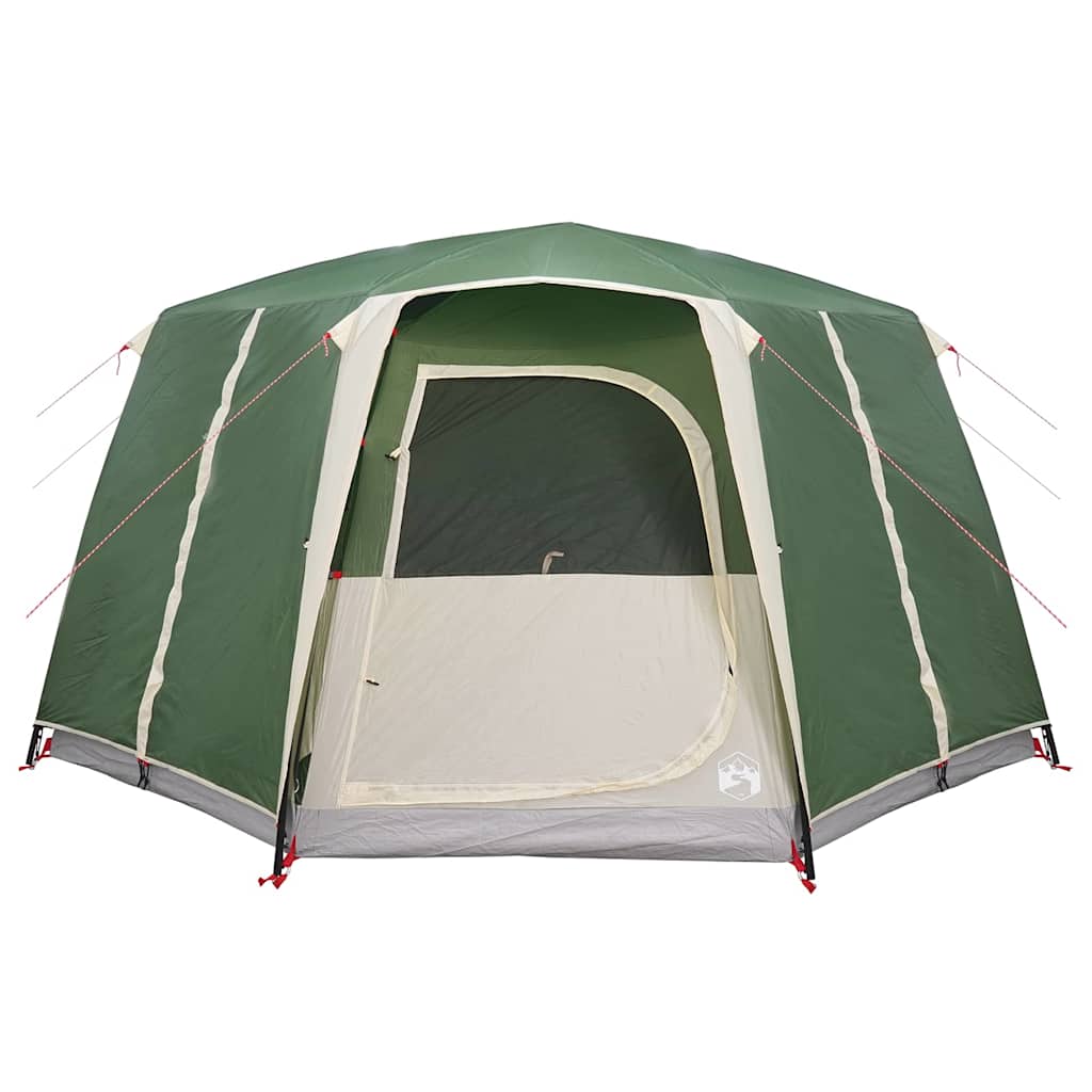 vidaXL Huisje Tent met dak met opslag Groen 425 x 396 x 222 cm