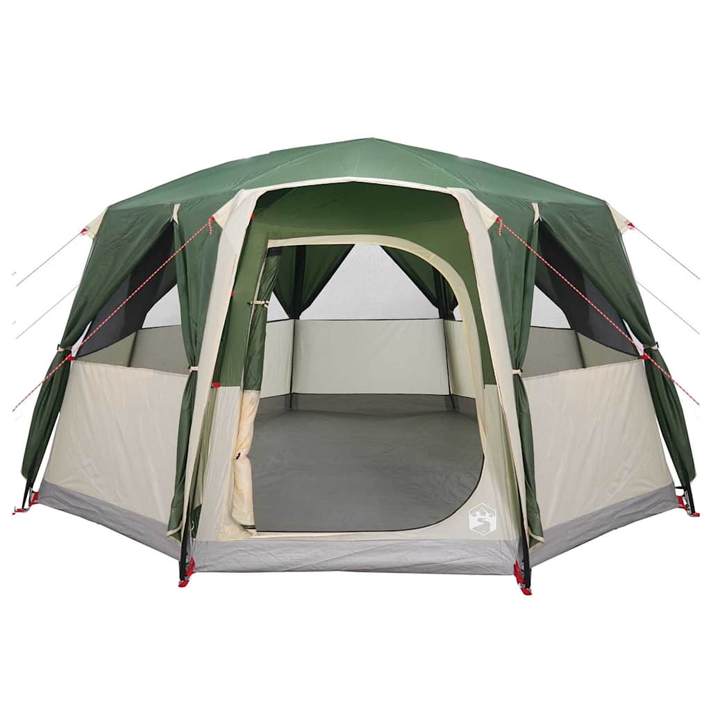 vidaXL Huisje Tent met dak met opslag Groen 425 x 396 x 222 cm