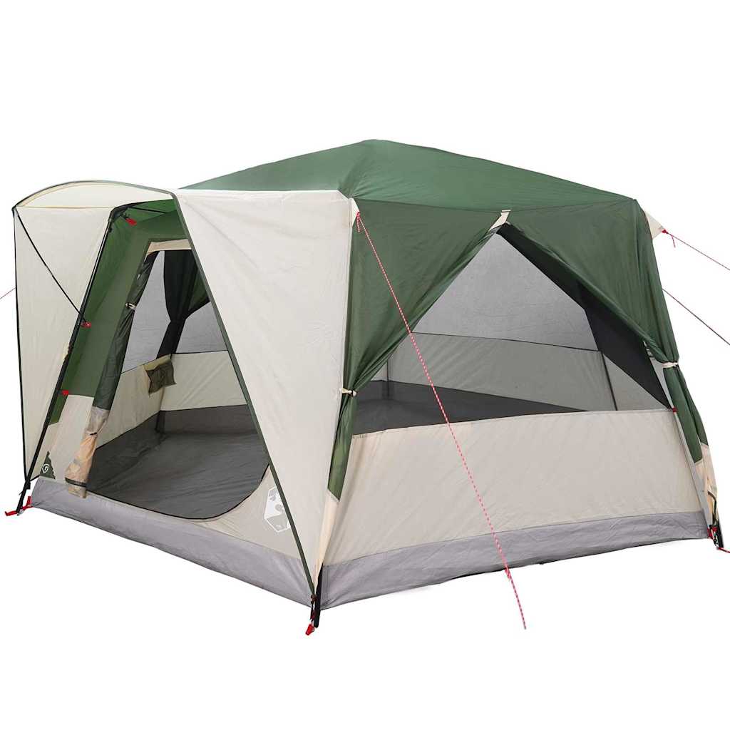 vidaXL Huisje Tent met dak met opslag Groen 400 x 350 x 212 cm
