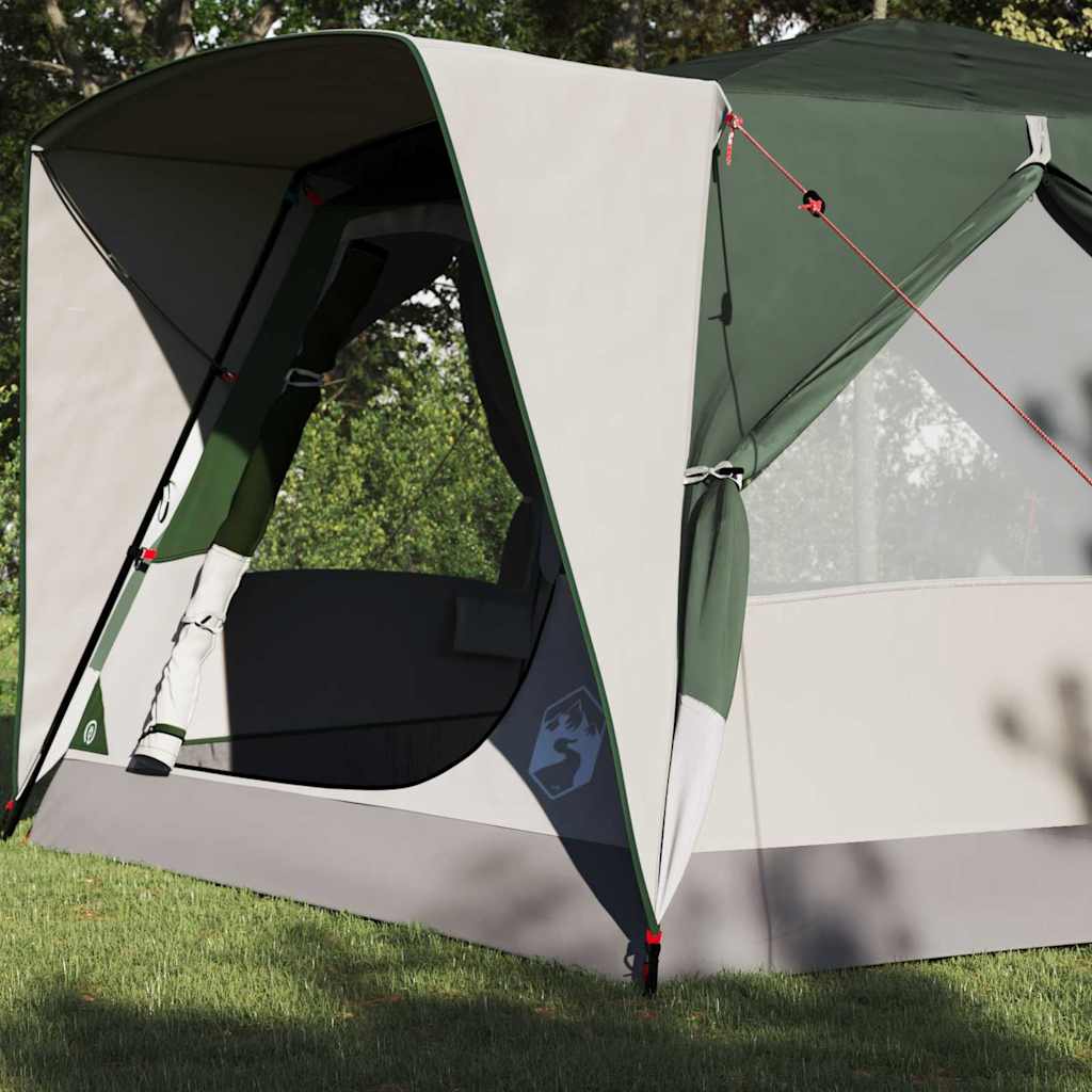 vidaXL Huisje Tent met dak met opslag Groen 400 x 350 x 212 cm