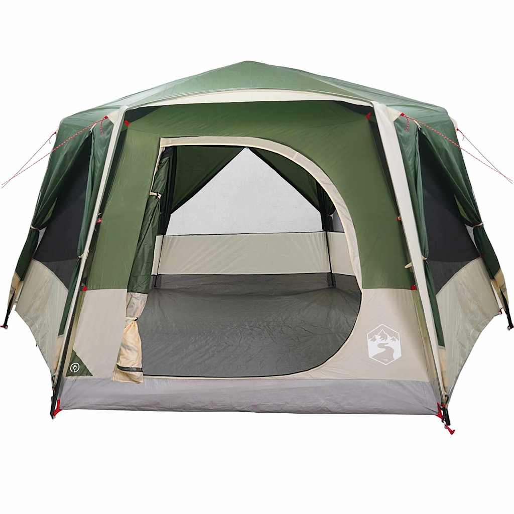vidaXL Huisje Tent met dak met opslag Groen 400 x 350 x 212 cm