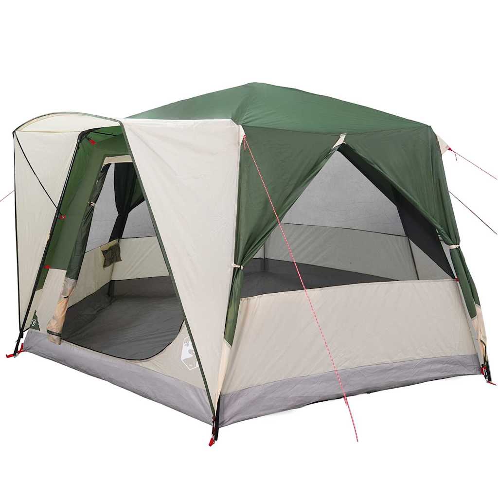 vidaXL Huisje Tent met dak met opslag Groen en Wit 333 x 317 x 194 cm