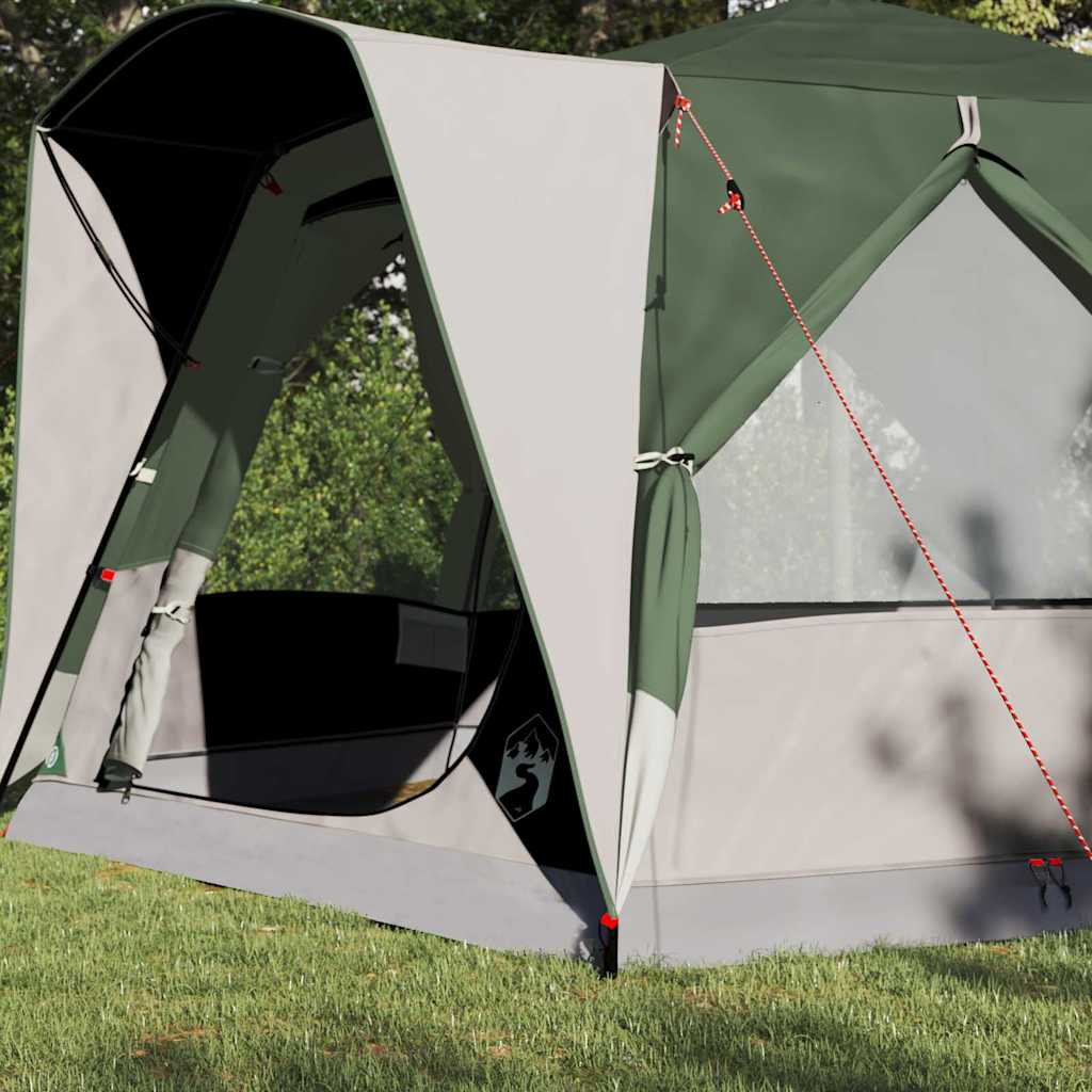 vidaXL Huisje Tent met dak met opslag Groen en Wit 333 x 317 x 194 cm