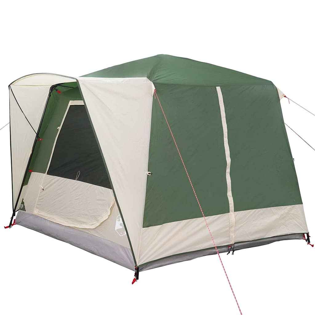 vidaXL Huisje Tent met dak met opslag Groen en Wit 333 x 317 x 194 cm