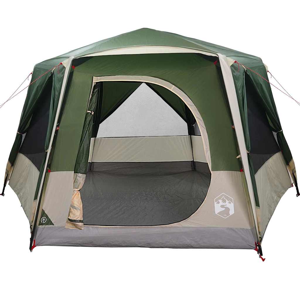 vidaXL Huisje Tent met dak met opslag Groen en Wit 333 x 317 x 194 cm