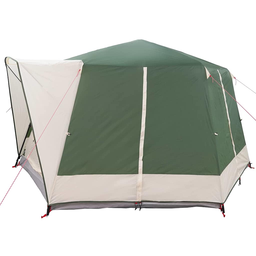 vidaXL Huisje Tent met dak met opslag Groen en Wit 333 x 317 x 194 cm