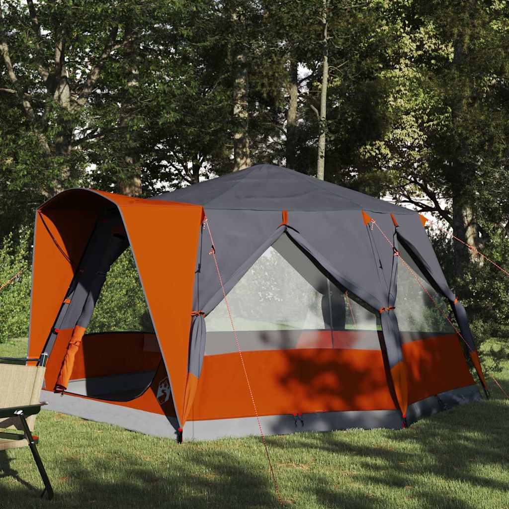 vidaXL Huisje Tent met dak met opslag Groen en Wit 333 x 317 x 194 cm
