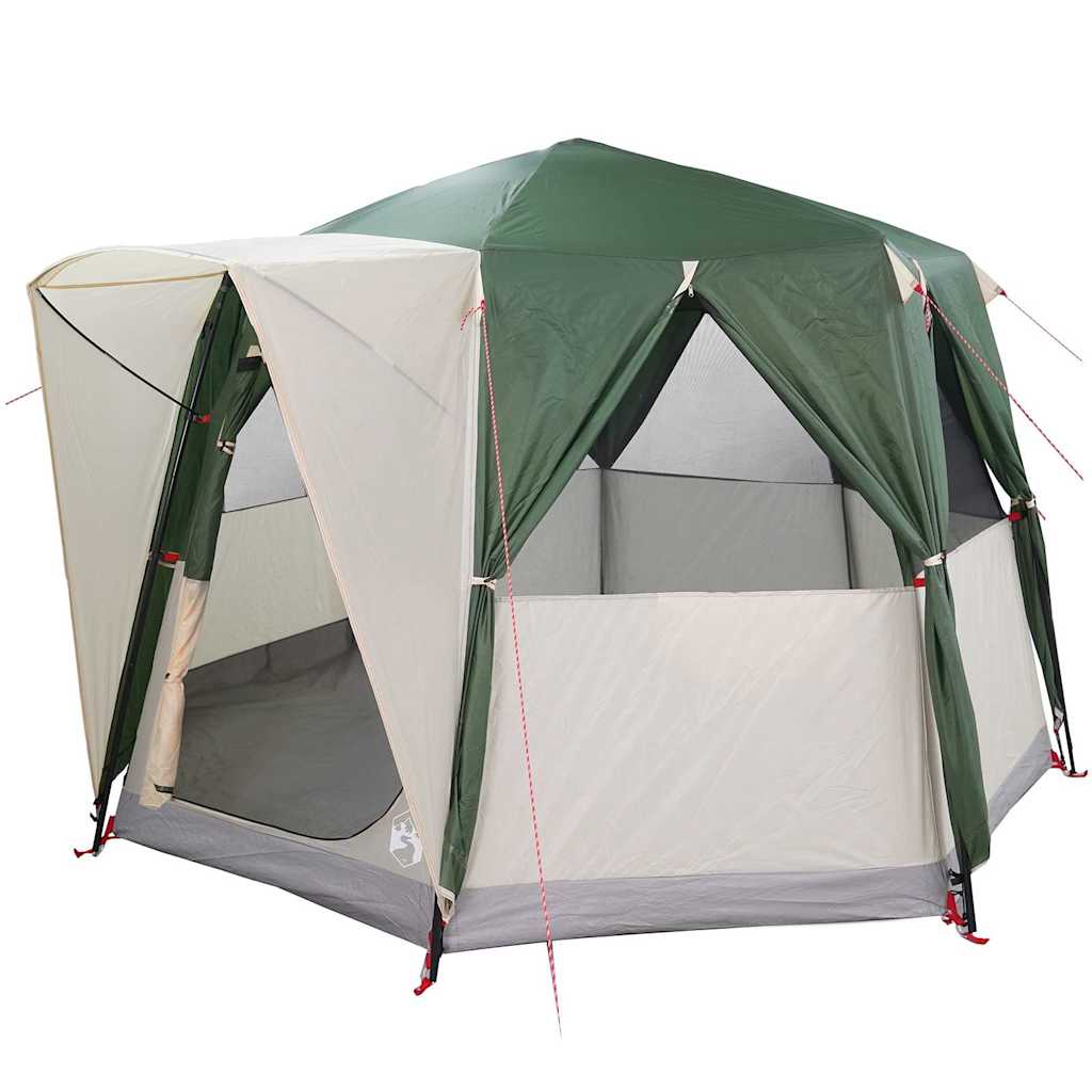 vidaXL Huisje Tent met dak met opslag Groen en Wit 320 x 320 x 203 cm
