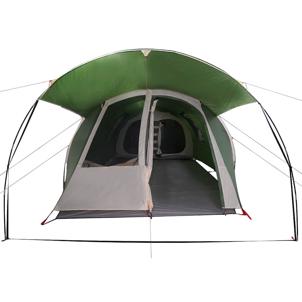 vidaXL Tunneltent met dak met opslag Groen en Wit 740 x 370 x 220 cm
