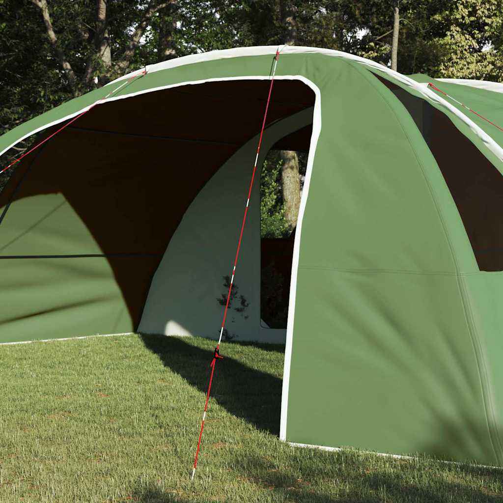vidaXL Tunneltent met dak met opslag Groen en Wit 700 x 590 x 215 cm