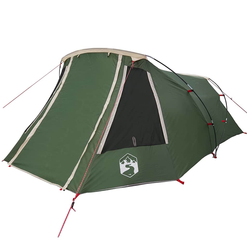 vidaXL Tunneltent met dak met opslag Groen en Wit 328 x 228 x 115 cm