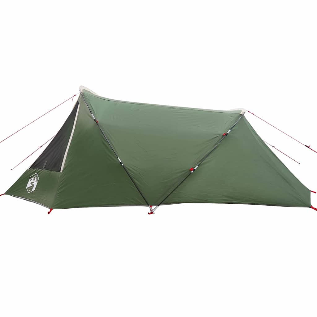 vidaXL Tunneltent met dak met opslag Groen en Wit 328 x 228 x 115 cm