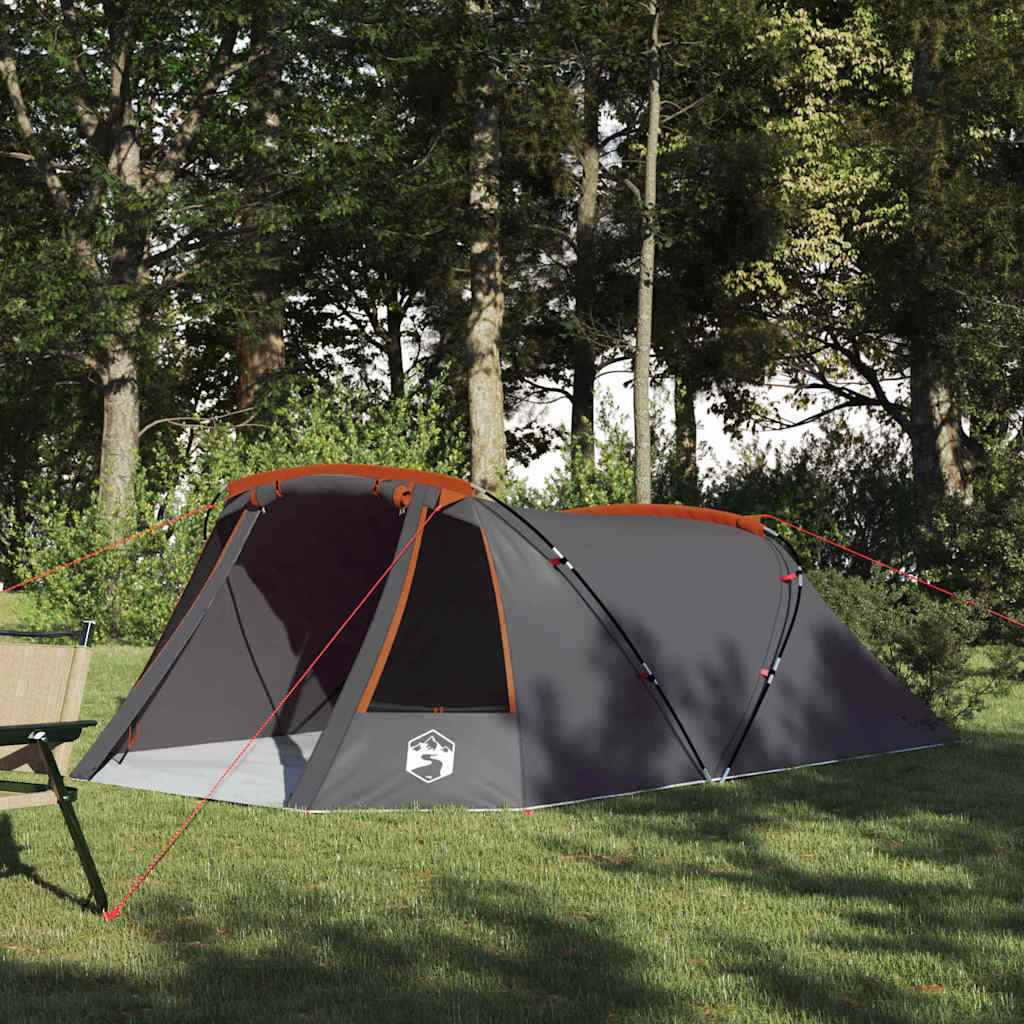 vidaXL Tunneltent met dak met opslag Groen en Wit 328 x 228 x 115 cm