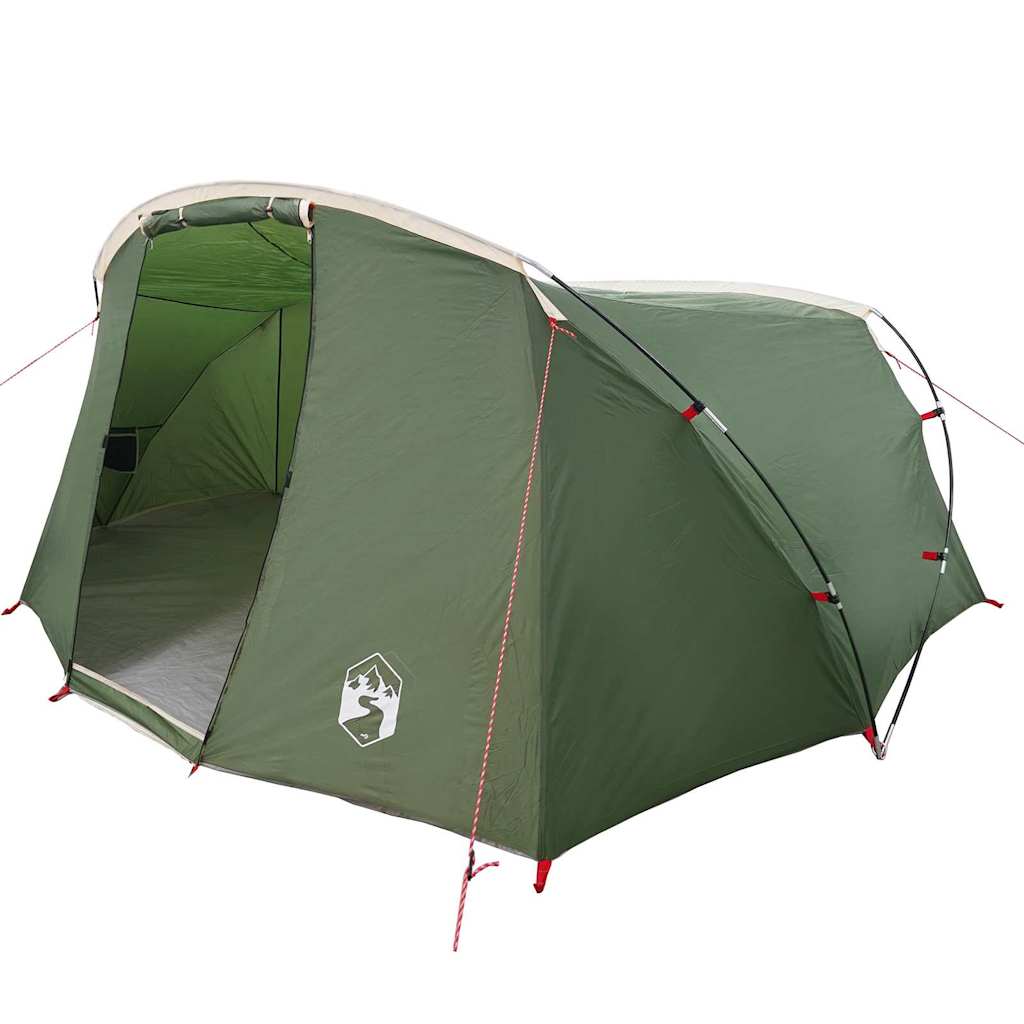 vidaXL Tunneltent met dak met opslag Groen en Wit 318 x 275 x 140 cm
