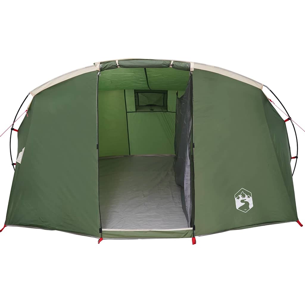 vidaXL Tunneltent met dak met opslag Groen en Wit 318 x 275 x 140 cm