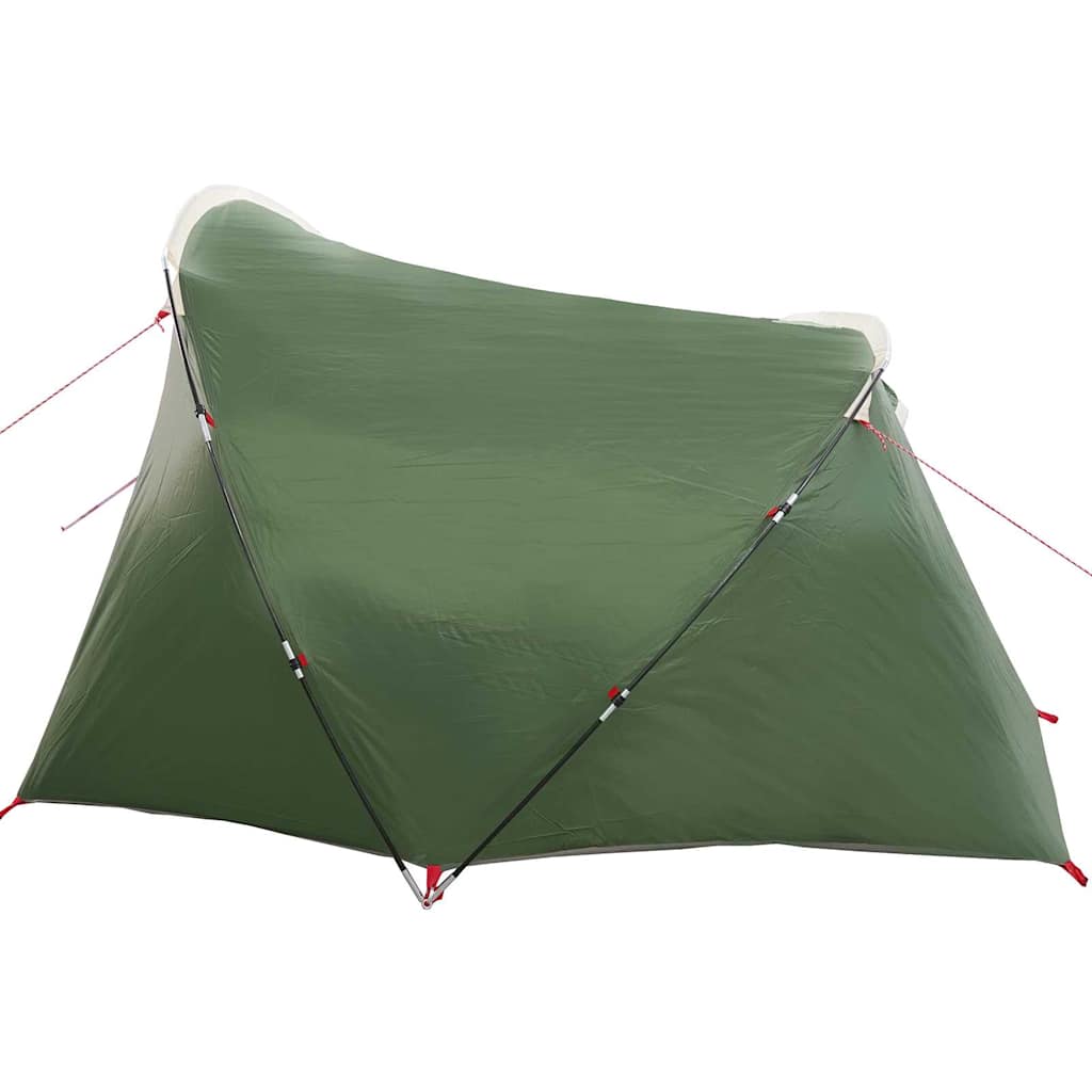 vidaXL Tunneltent met dak met opslag Groen en Wit 318 x 275 x 140 cm