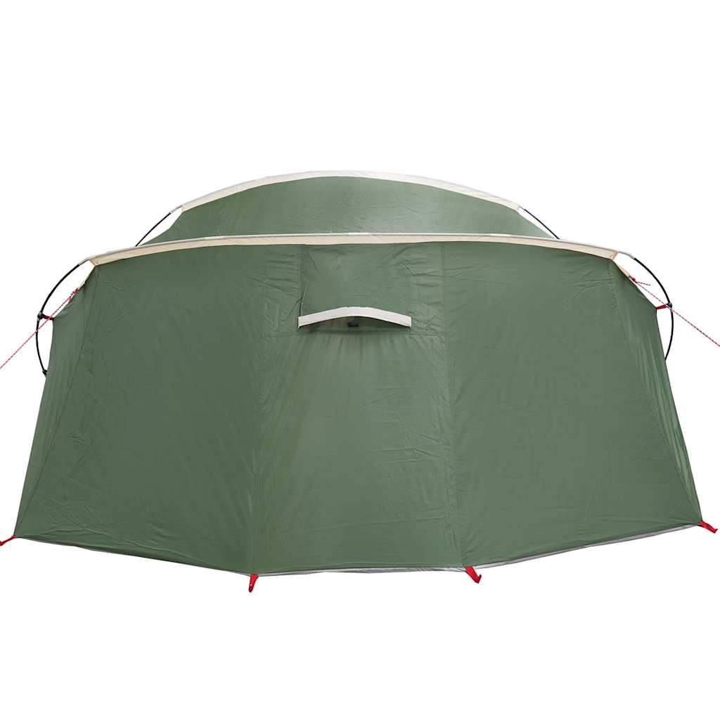 vidaXL Tunneltent met dak met opslag Groen en Wit 318 x 275 x 140 cm