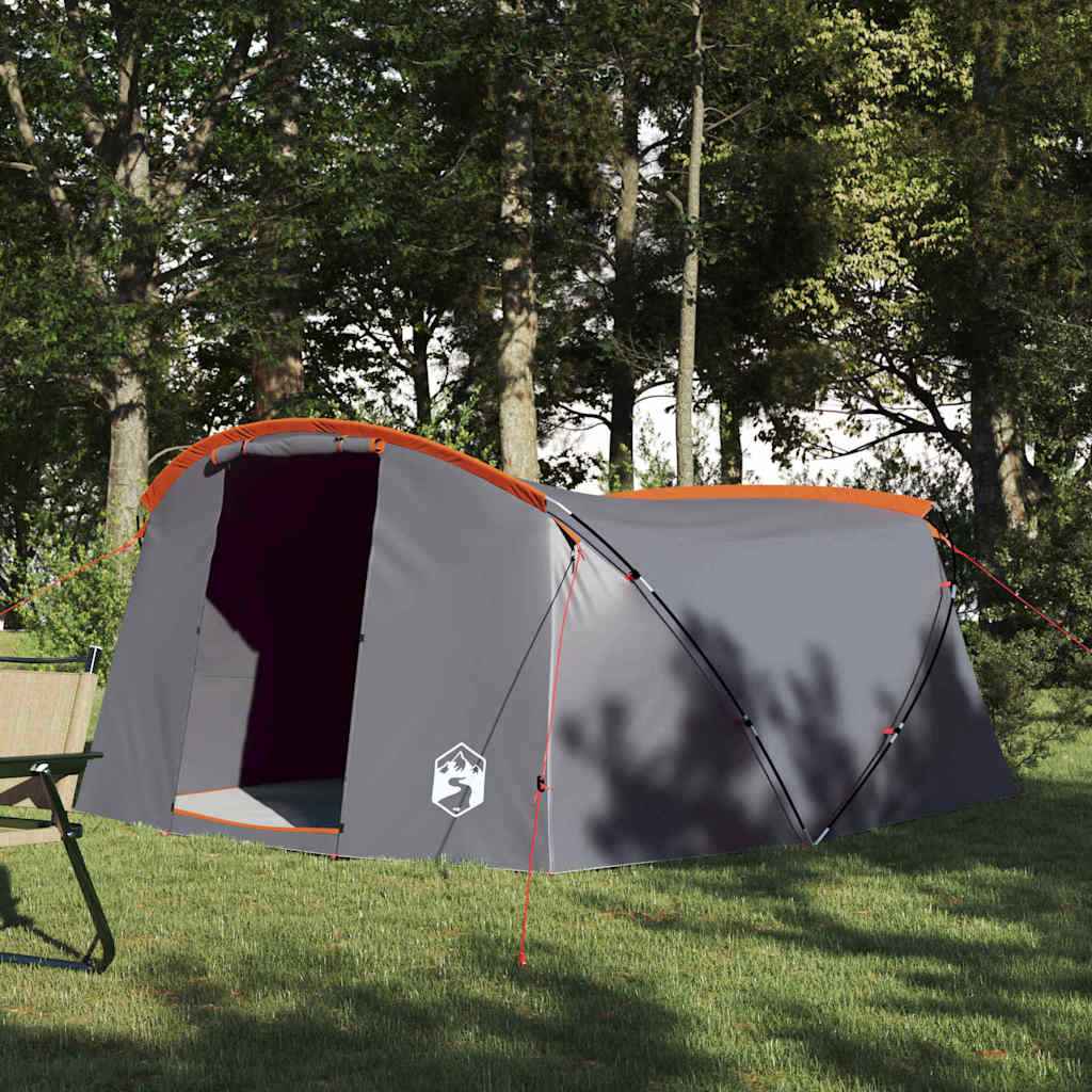 vidaXL Tunneltent met dak met opslag Groen en Wit 318 x 275 x 140 cm