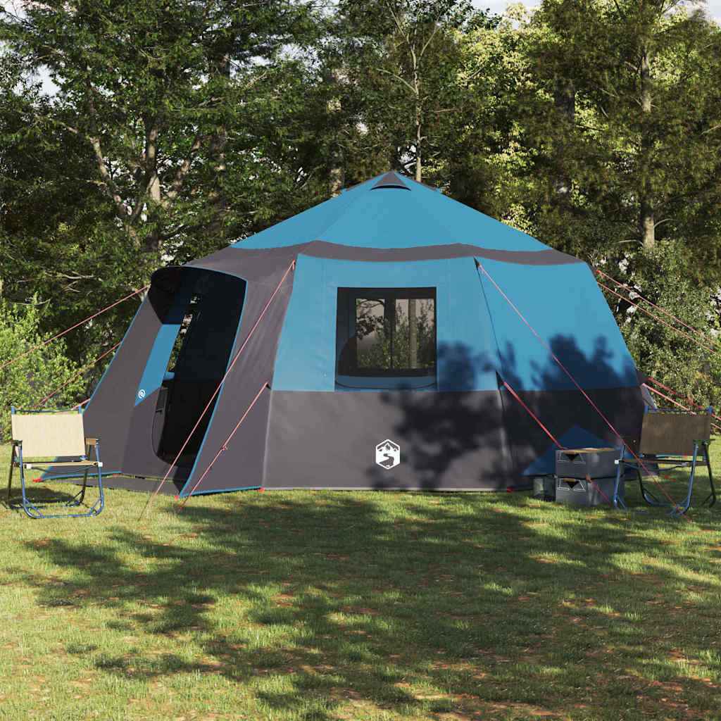 vidaXL Huisje Tent met dak met opslag Groen en Wit 405 x 405 x 273 cm