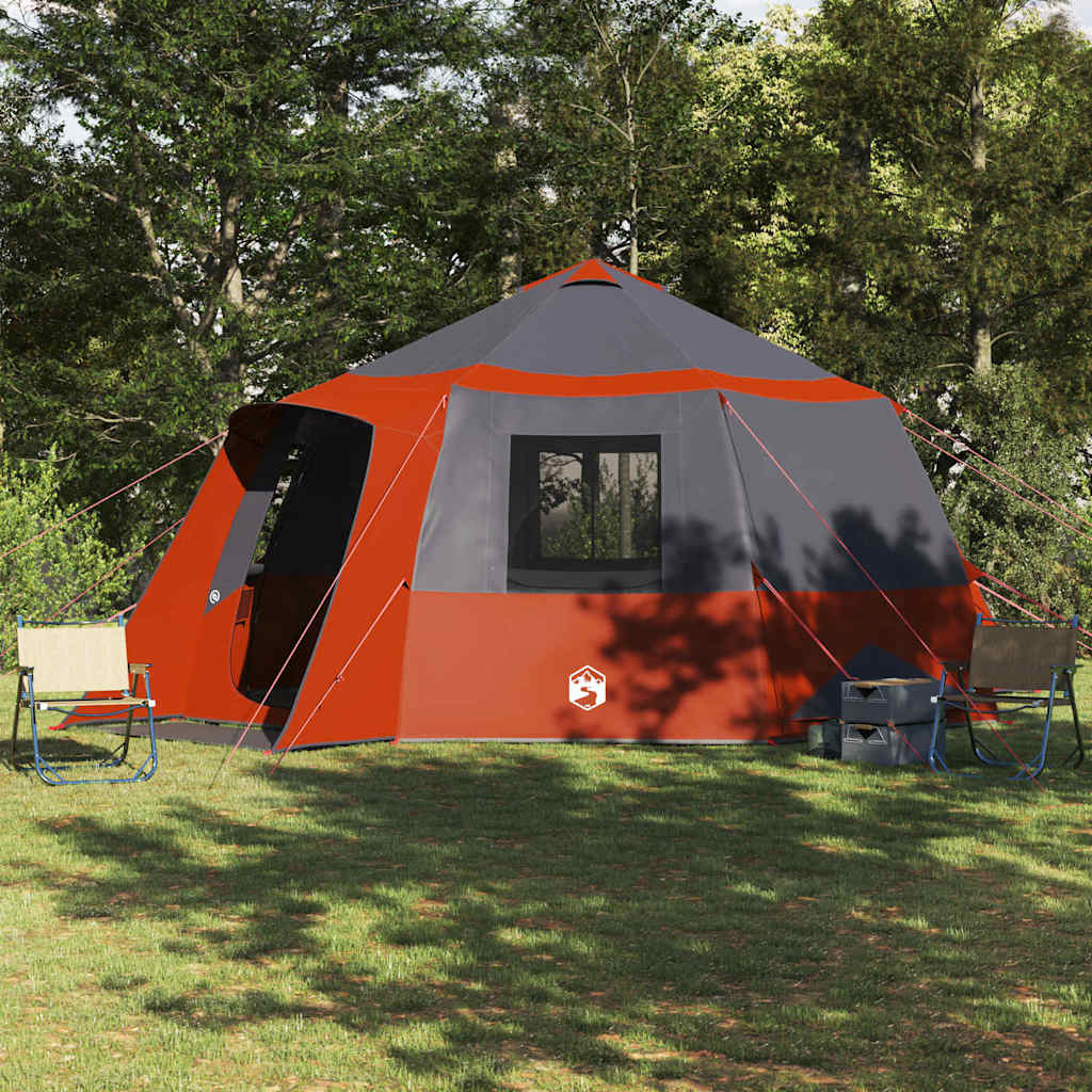 vidaXL Huisje Tent met dak met opslag Groen en Wit 405 x 405 x 273 cm