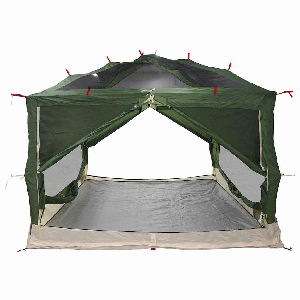 vidaXL Binnentent met dak met opslag Groen en Grijs 300 x 300 x 250 cm