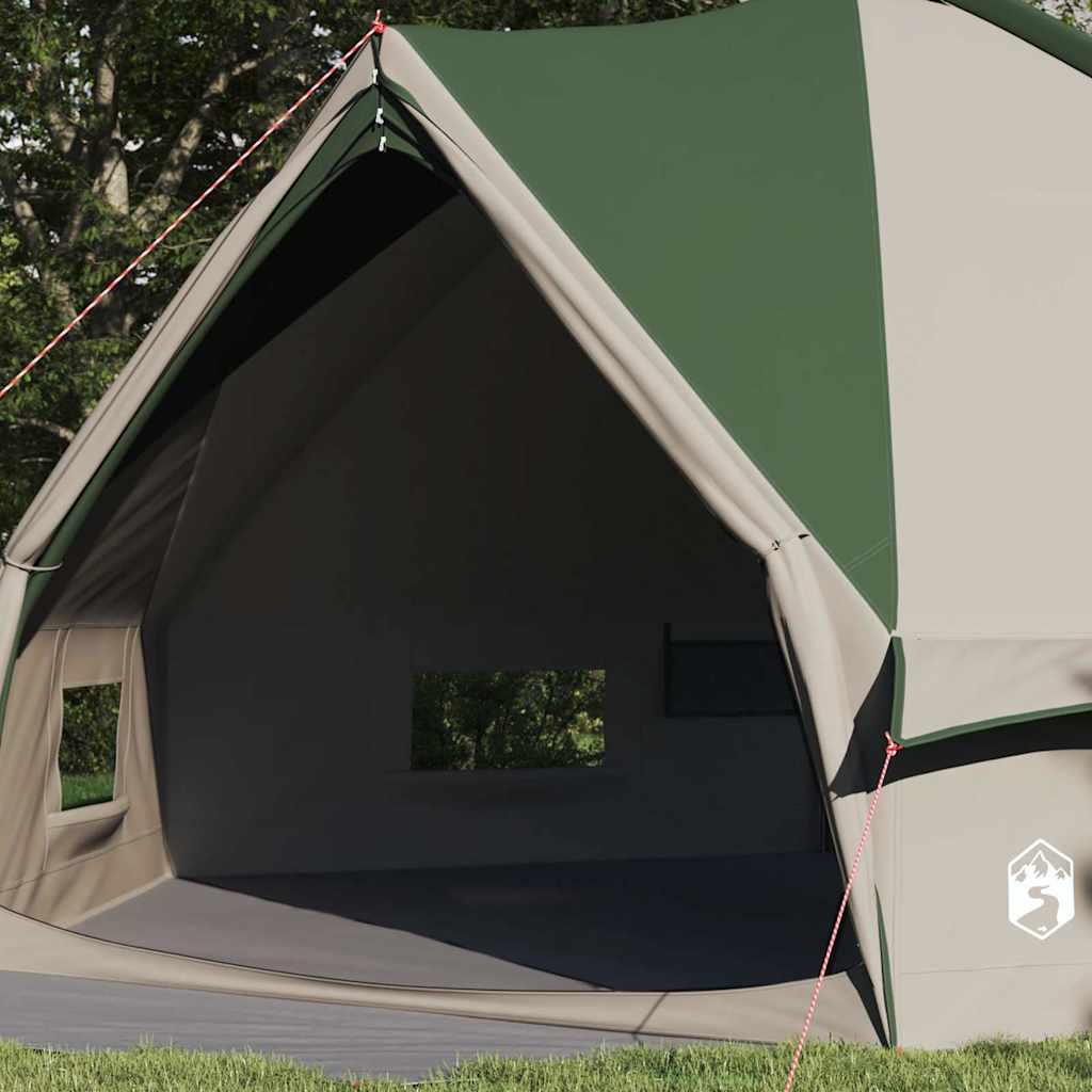 vidaXL Teepee Tent met dak met opslag Groen en Wit 490 x 410 x 210 cm