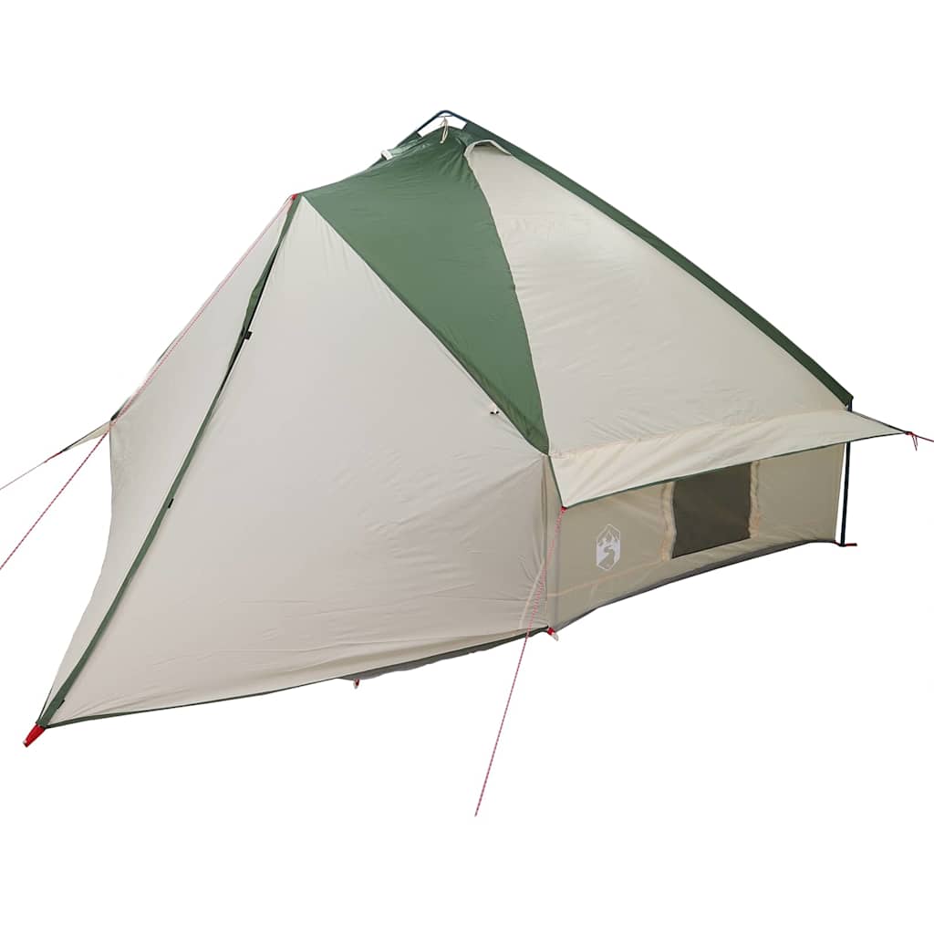 vidaXL Teepee Tent met dak met opslag Groen en Wit 490 x 410 x 210 cm