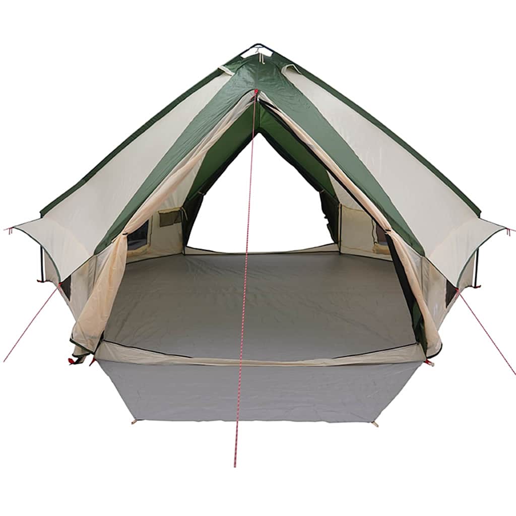 vidaXL Teepee Tent met dak met opslag Groen en Wit 490 x 410 x 210 cm