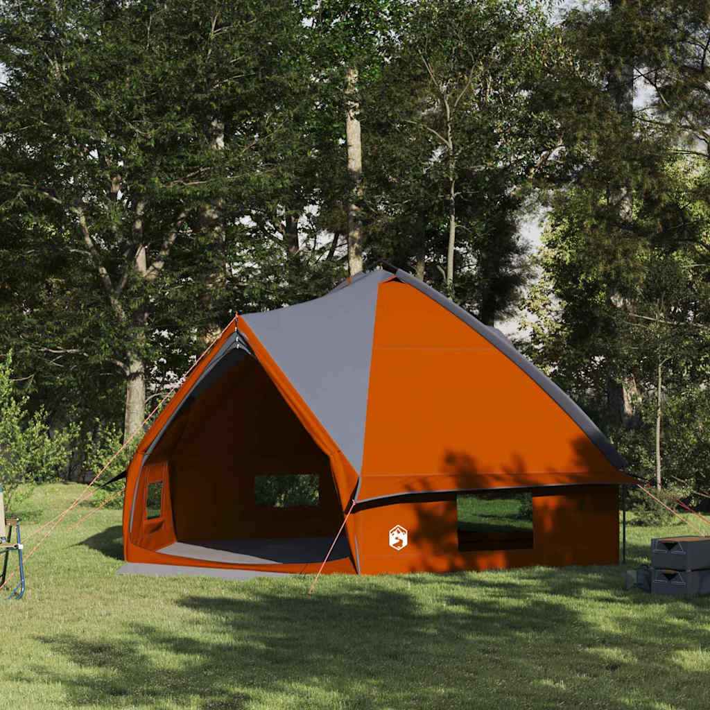 vidaXL Teepee Tent met dak met opslag Groen en Wit 490 x 410 x 210 cm