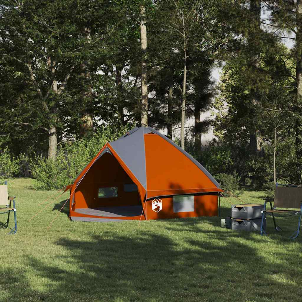 vidaXL Teepee Tent met dak met opslag Groen en Wit 490 x 410 x 210 cm