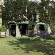 vidaXL Gezinstent met dak met opslag Groen en Wit 745 x 700 x 217 cm