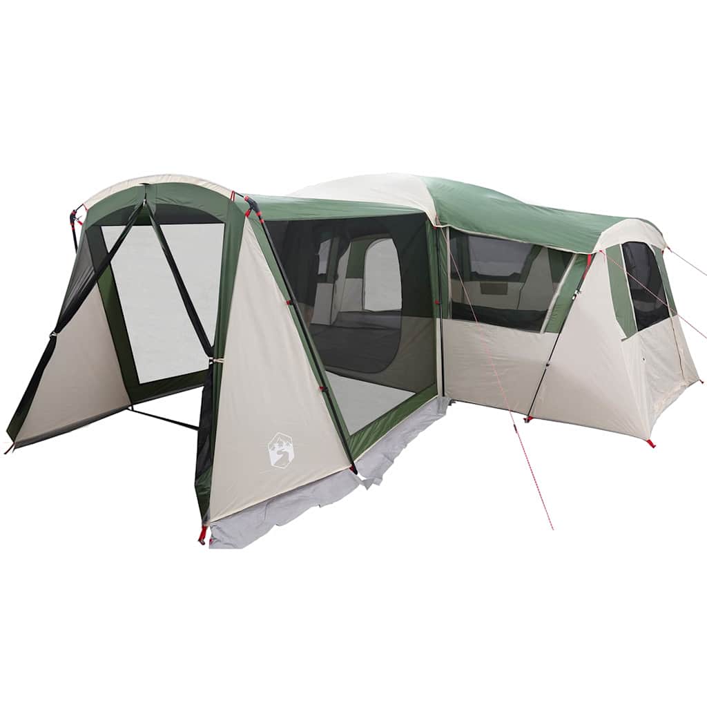 vidaXL Gezinstent met dak met opslag Groen en Wit 745 x 700 x 217 cm