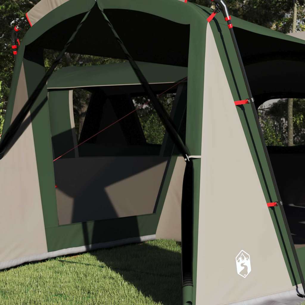 vidaXL Gezinstent met dak met opslag Groen en Wit 745 x 700 x 217 cm