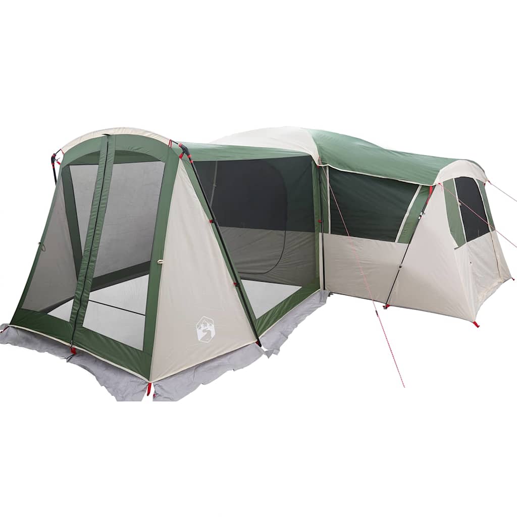 vidaXL Gezinstent met dak met opslag Groen en Wit 745 x 700 x 217 cm