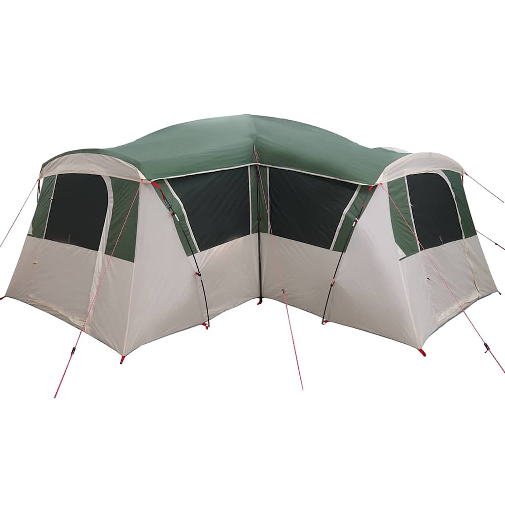 vidaXL Gezinstent met dak met opslag Groen en Wit 745 x 700 x 217 cm
