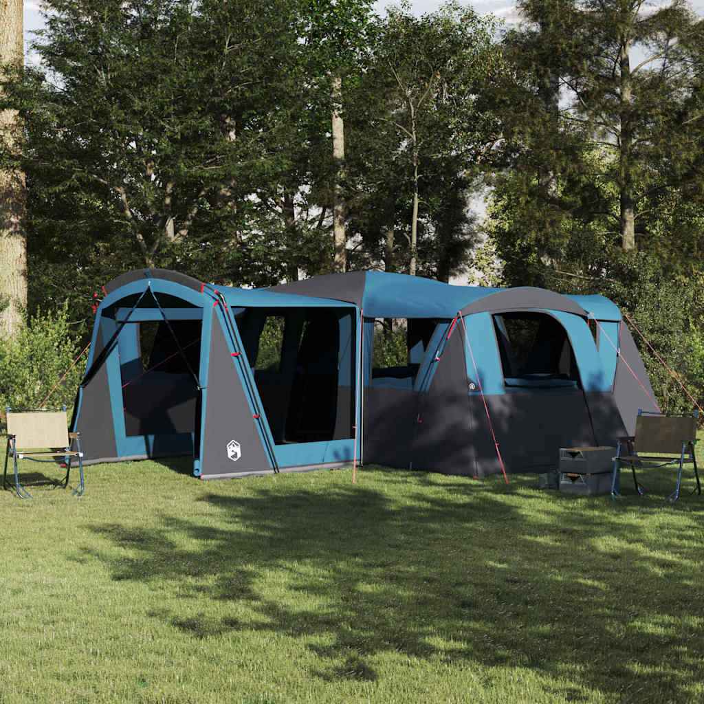 vidaXL Gezinstent met dak met opslag Groen en Wit 745 x 700 x 217 cm