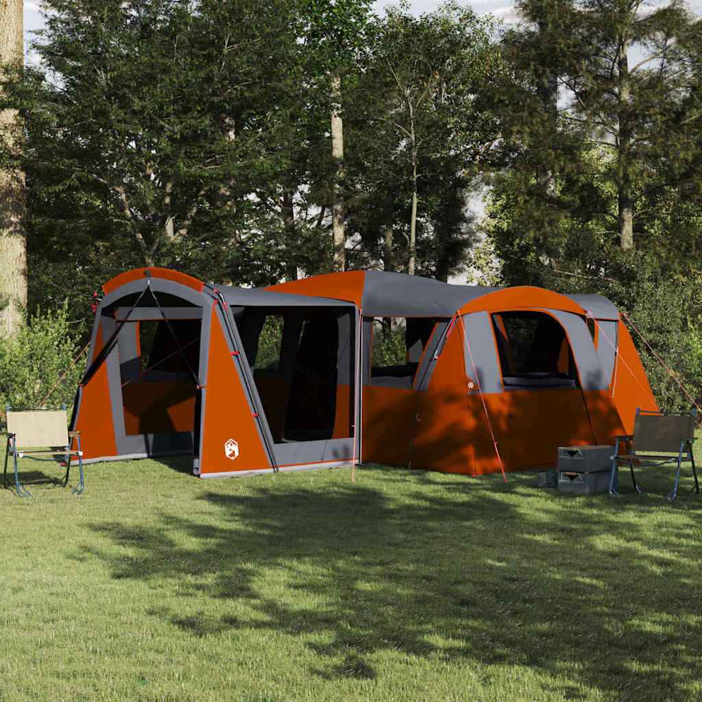 vidaXL Gezinstent met dak met opslag Groen en Wit 745 x 700 x 217 cm