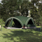 vidaXL Gezinstent met dak met opslag Groen en Grijs 460 x 430 x 214 cm