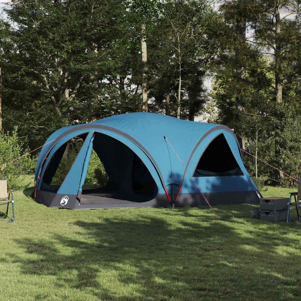 vidaXL Gezinstent met dak met opslag Groen en Grijs 460 x 430 x 214 cm