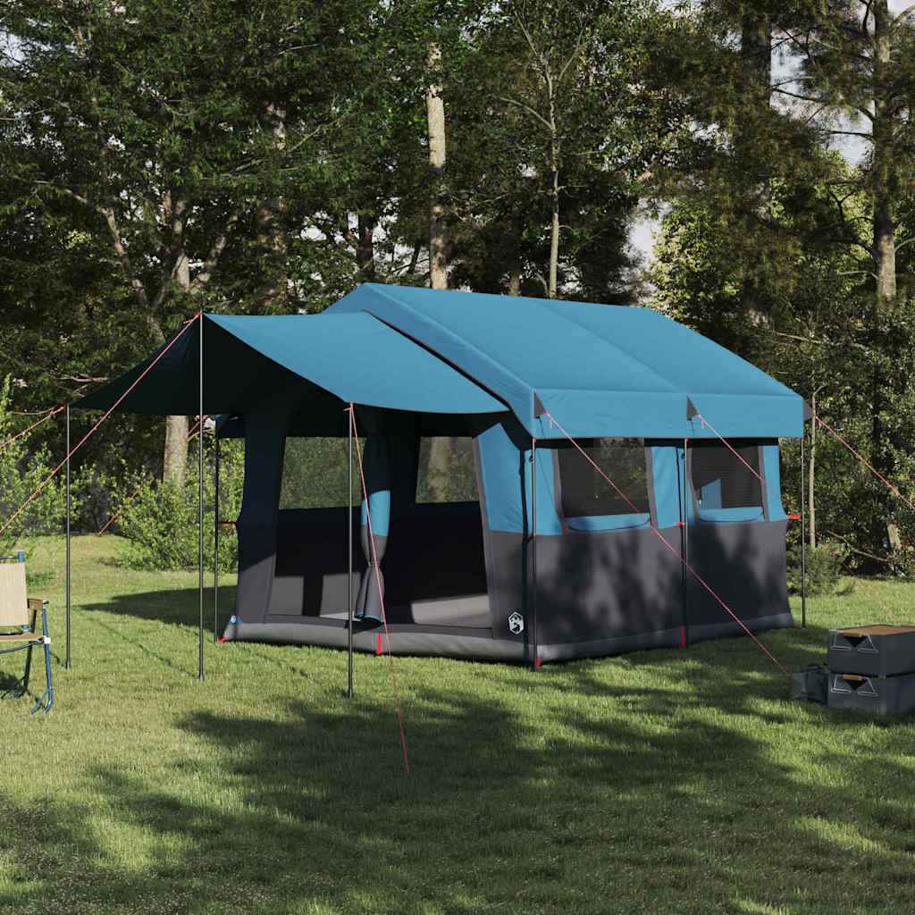 vidaXL Gezinstent met dak met opslag Groen en Wit 324 x 255 x 230 cm