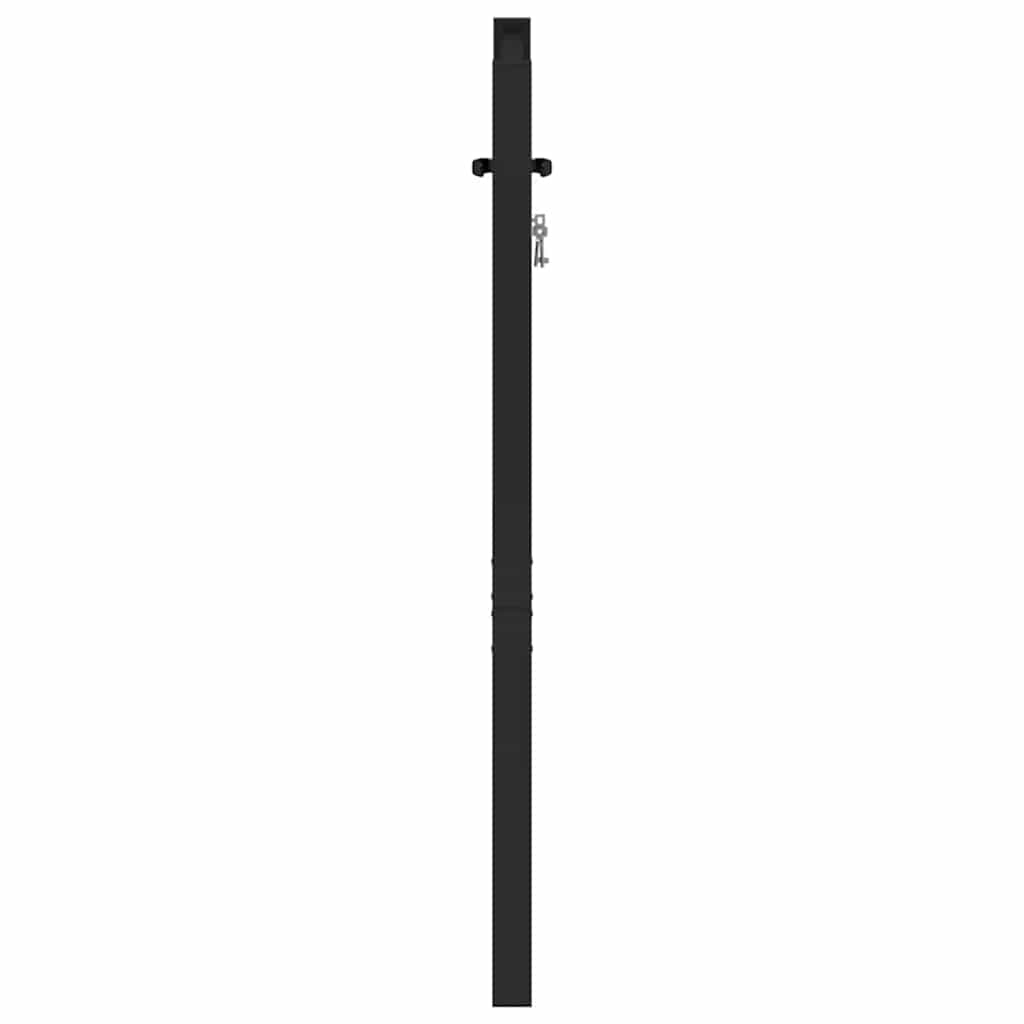 vidaXL Tuinhek afsluitbaar 100x180 cm aluminium zwart