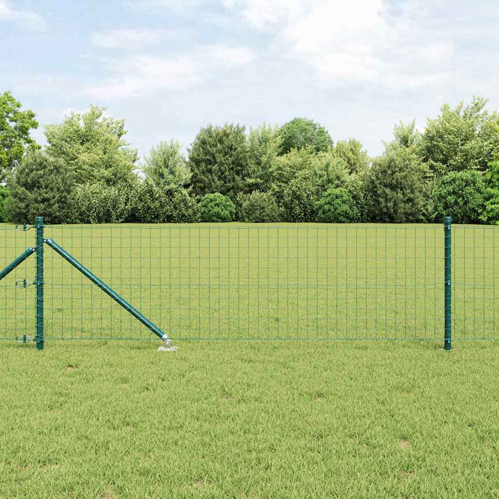 vidaXL Hekpalen 26 st Ø32 mm 80 cm gegalvaniseerd staal groen