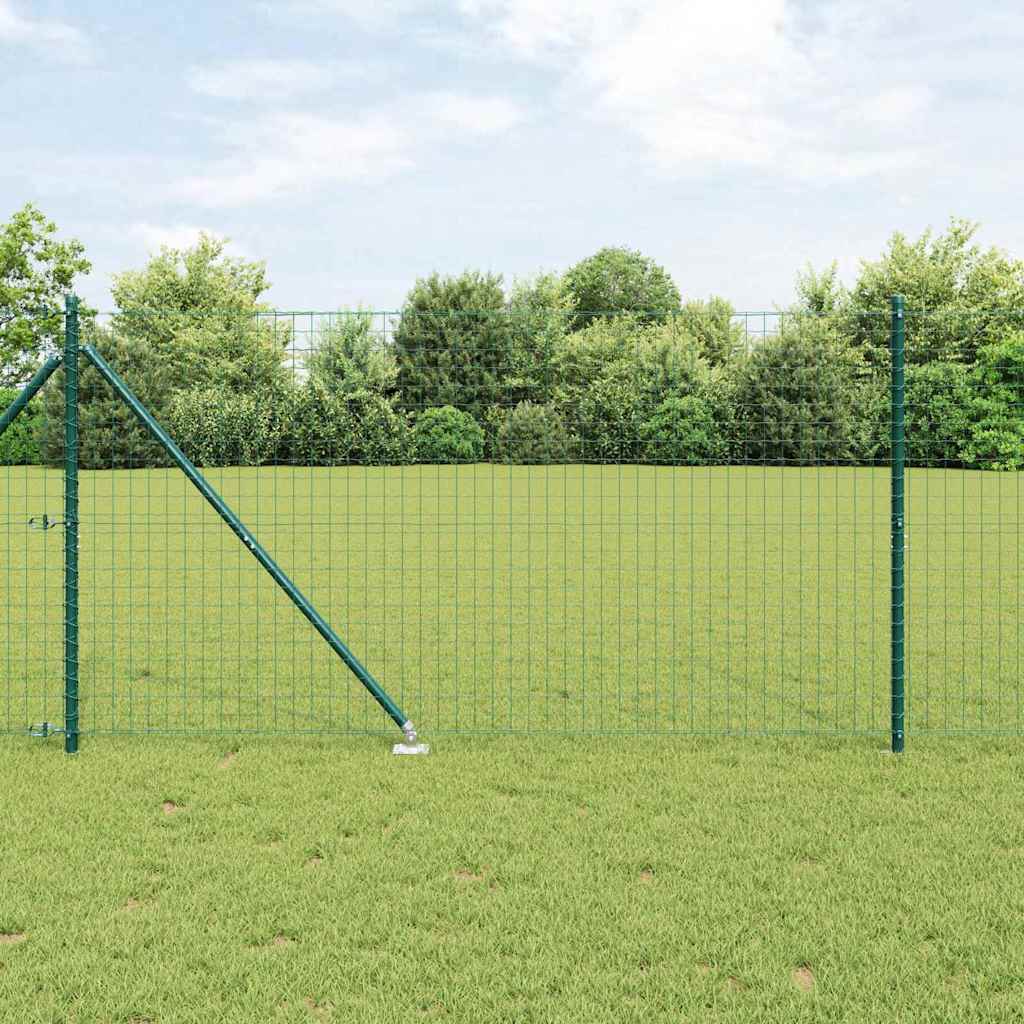 vidaXL Hekpalen 26 st Ø32 mm 80 cm gegalvaniseerd staal groen